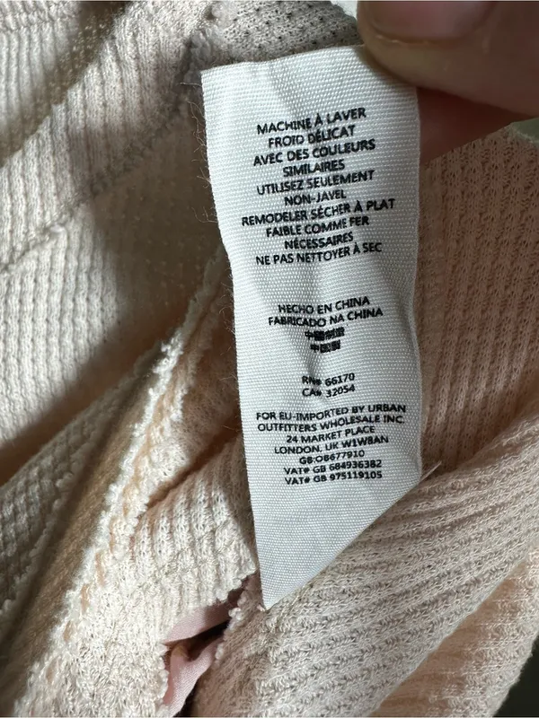 242. We The Free Free People Cream Thermal Boho Mixed Print Sleeve Top - Image 6
