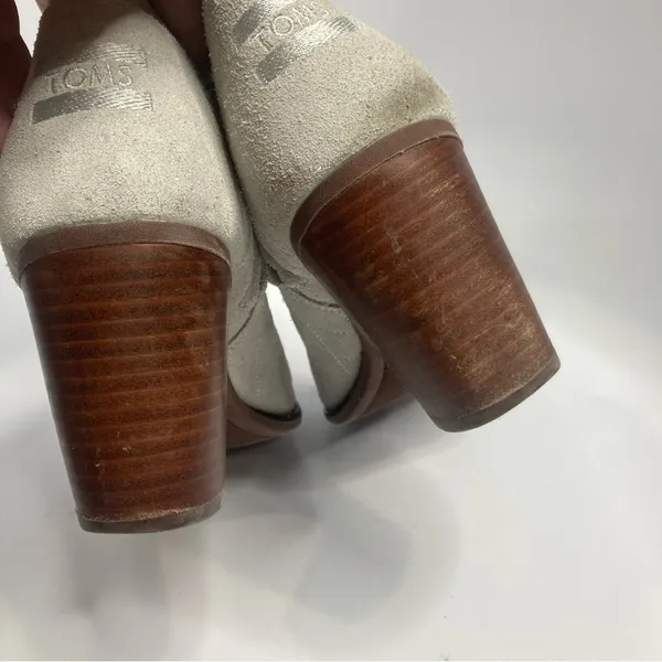 Toms gray‎ peep Toe Heels size10 - Image 7