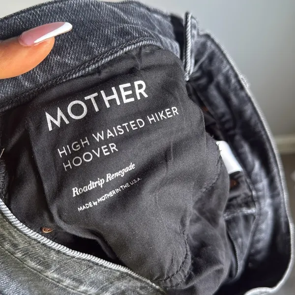 MOTHER High Waisted Hiker Hover Jeans Roadtrip Renegade Black 26 - Image 13
