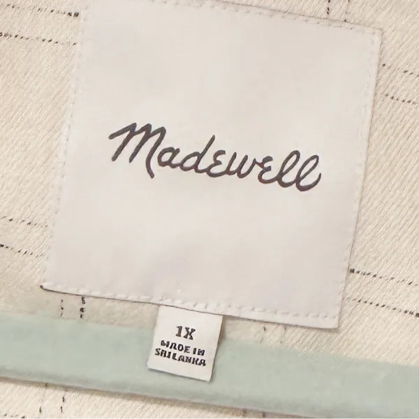 Madewell Plus‎ Size 1X Cream The Caldwell Blazer Ghent Plaid - Image 4