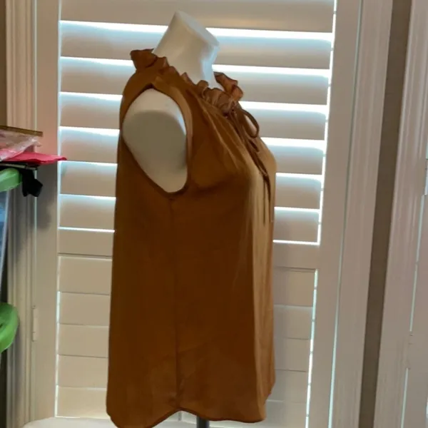 Elegant Ruffled Sleeveless Blouse - Image 3