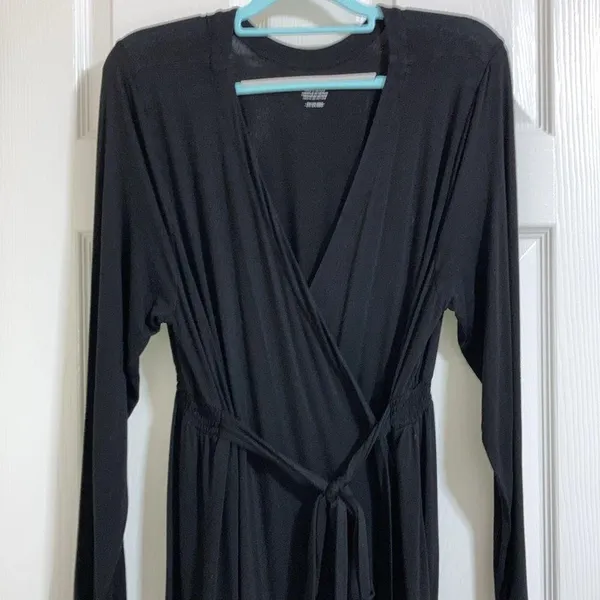 Bump in the Night Women’s Black Maternity bath robe size 2X - Image 2