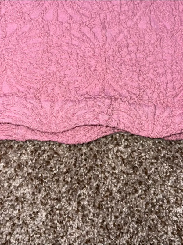 Pink Rose Textured Tank Top Women's S/M Pink Sleeveless Top - Image 5