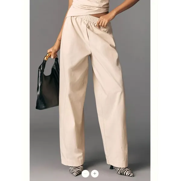 Anthropologie Maeve Sporty Poplin Pull-On Trousers - Image 2