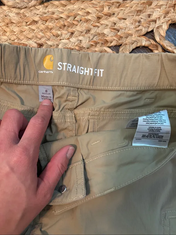 Carhartt Force Madden Cargo Short Straight Fit Size 8 Cream - Image 2
