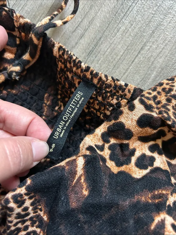Urban Outfitters Leopard & Tiger Print Slip Dress - Brown/Black - Image 2