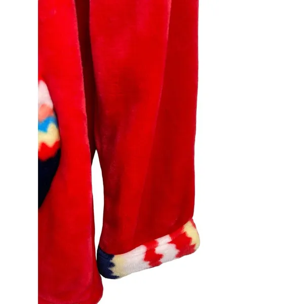 Rou Phang Extra Warm Soft Red Stripe Long Sleeve Top Bottom Pajama Lounge Set L - Image 5