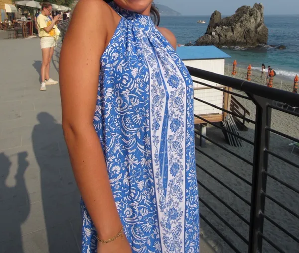 Boutique Maxi Dress Blue Design - Image 2