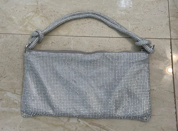 Princess Polly Rhinestone Silver shoulder Mini Bag - Image 2