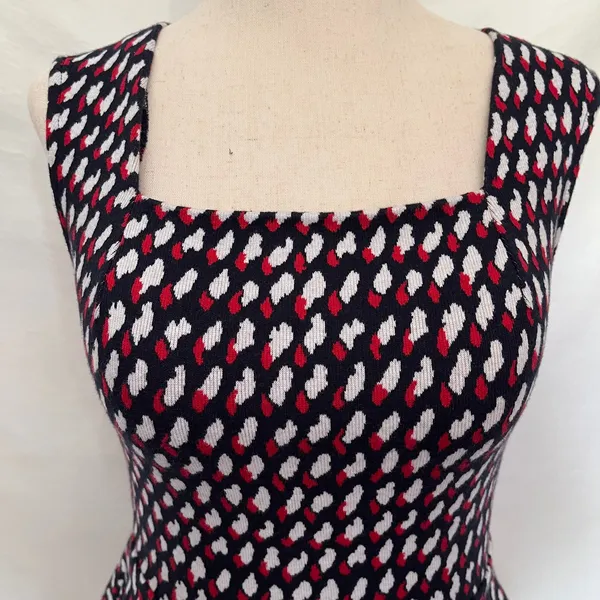 Eri Ali Effie Peplum Womens Top Sz XS Office Coquette Mod Knit Anthropologie - Image 4