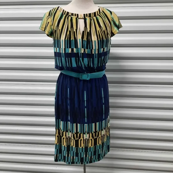Madison Leigh Womens Dress Size 4 Multicolor Abstract Print Office Career Wear - Image 3