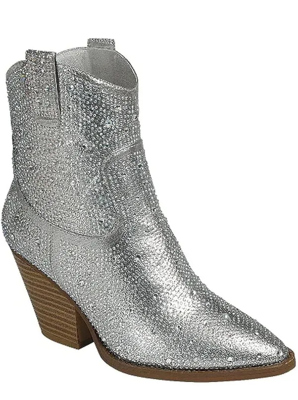 Rhinestone cowboy boots Silver Size 7.5 - Image 6