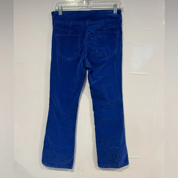 Free‎ People flare kick blue velvet pants - Image 4