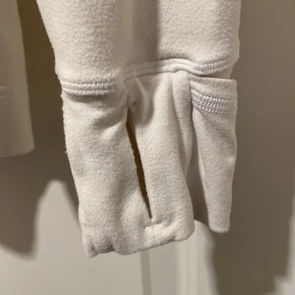 Lululemon warm stabilizer 1/2 zip hoodie Size 6 Cream Athleisure Athletic - Image 4