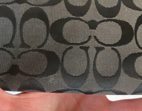 Coach Black Signature Canvas Wristlet - Image 3