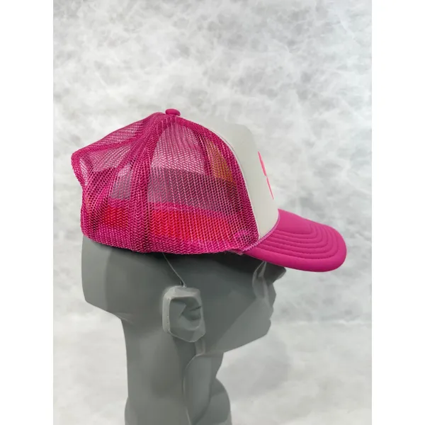 Gender Happy Pink White Mesh Trucker Hat Snapback OTTO‎ Base Cap - Image 4