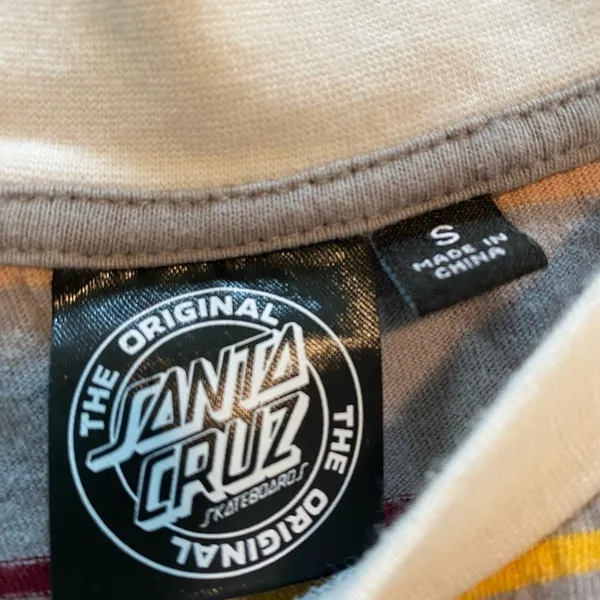 Santa Cruz striped cut off crop crew neck - Image 4
