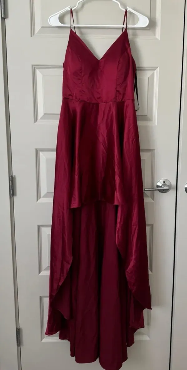 Windsor Spencer Satin High Low Formal Prom Dress - Image 5