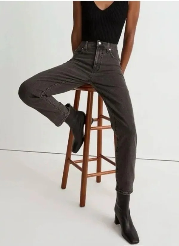 Madewell The Perfect Vintage Crop Jeans High Rise Stretch Washed Black NWT - Image 3
