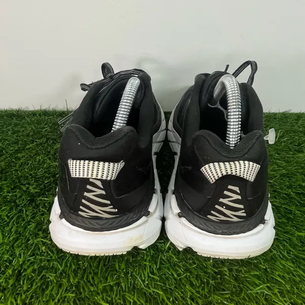 Hoka One One Clifton 6 Black Women Size 9 Black White Running Shoes - Image 4