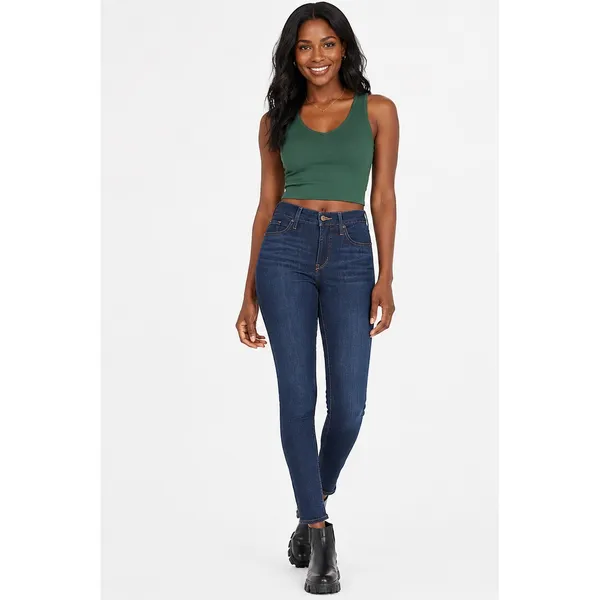 Levis 311 Shaping Skinny Womens Jeans 25x28 Blue Mid Rise Stretch Denim 5-Pocket - Image 2