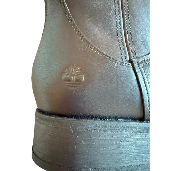 Timberland Boots Womens Size 11 Black Leather Knee High Riding Boot Side Zip - Image 8