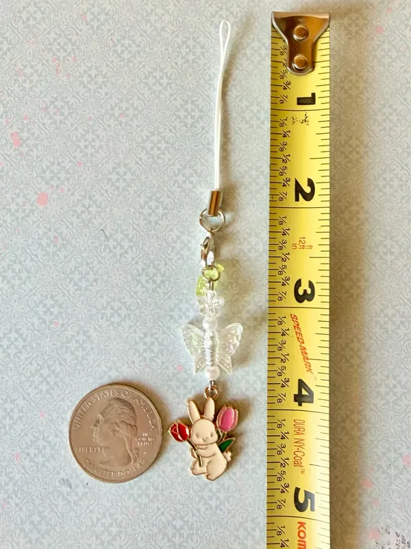 Handmade y2k cute fairy rabbit phone charm/bag accessory/car display/strap🌟🎀🐇🌷 - Image 6