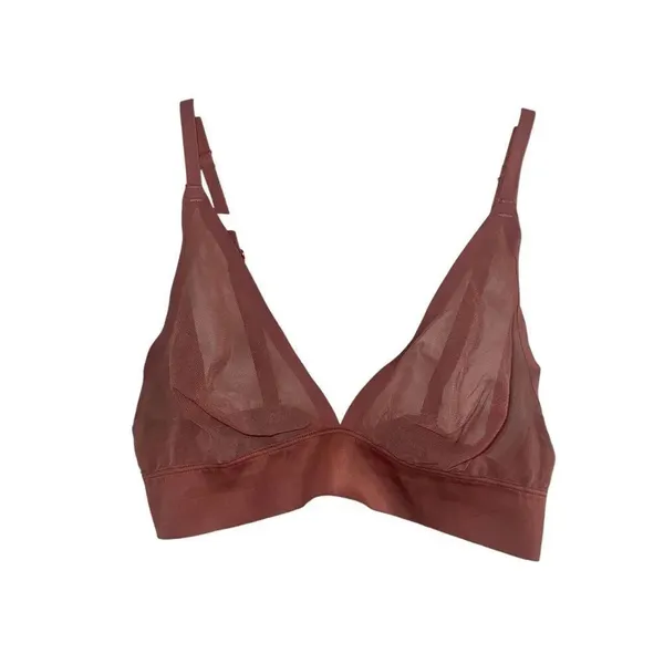✨SOMA Mesh Triangle Sz Medium Bra Bralette With Get-A-Grip Straps in Clay Rose✨ - Image 4
