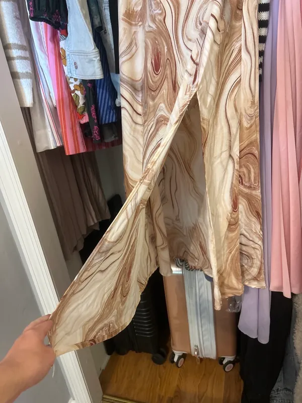 Sans Souci Brown Marble Maxi Skirt  - Image 3