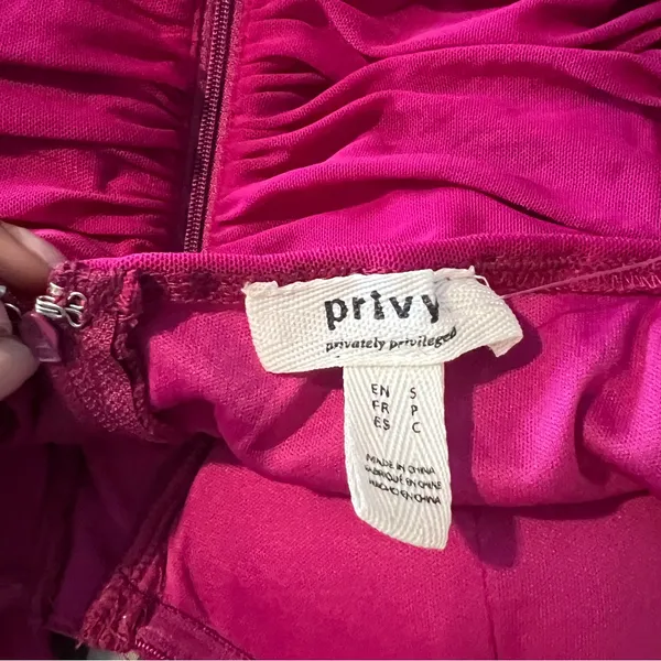 Privy Mesh Ruched Off The Shoulders Sweetheart‎ Mini Dress In Berry Size S - Image 11