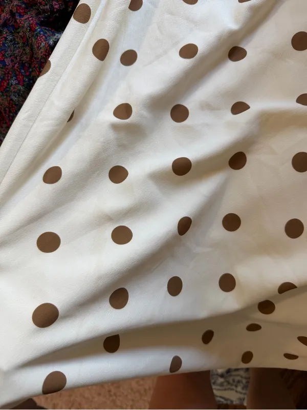 Jenni Kayne Slip Dress Caramel Dot Midi Size Small - Image 5