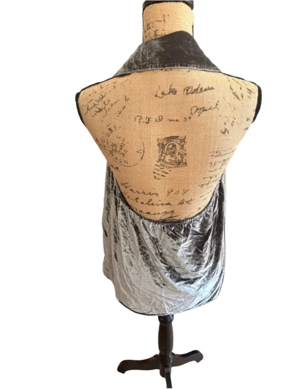 Anthropologie The Dylon Sleeveless Wide Placket Top: Size M Velvet Edition - Image 6
