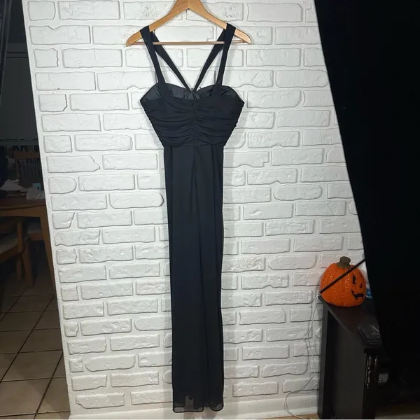 Alex Evenings Vintage Formal Black Maxi Dress Size 10 - Image 8