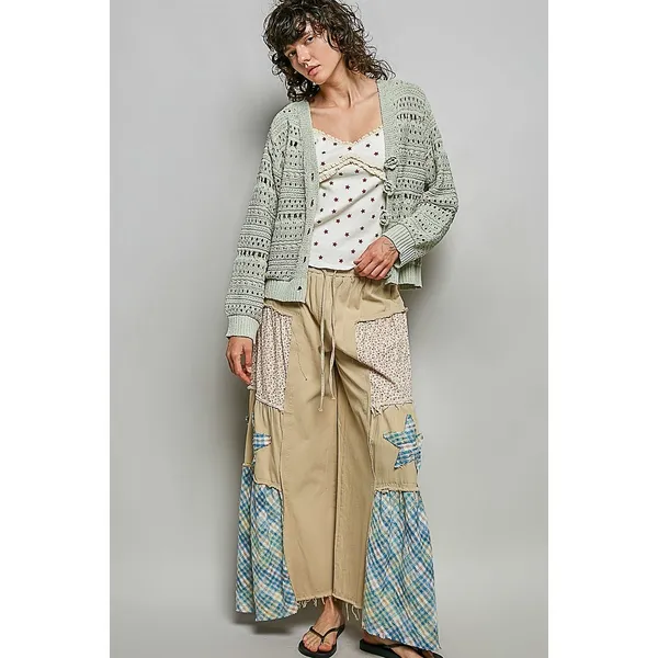 POL Open-Knit Floral‎ Button Cardigan - Large - Image 5