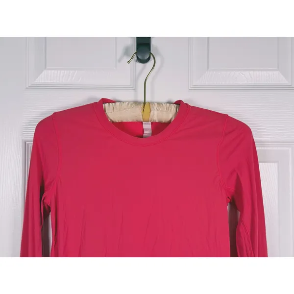 Lululemon Sunaway Runaway Long Sleeve Top Size 4 Pink Running Training Fitness - Image 5