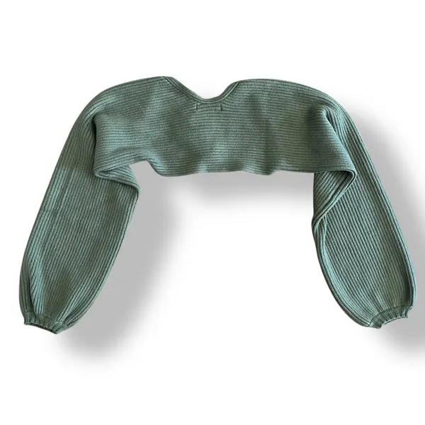 Lulus NWT Autumn Aura Olive Green Ribbed Cardigan‎ Womens Size XXS - Image 4