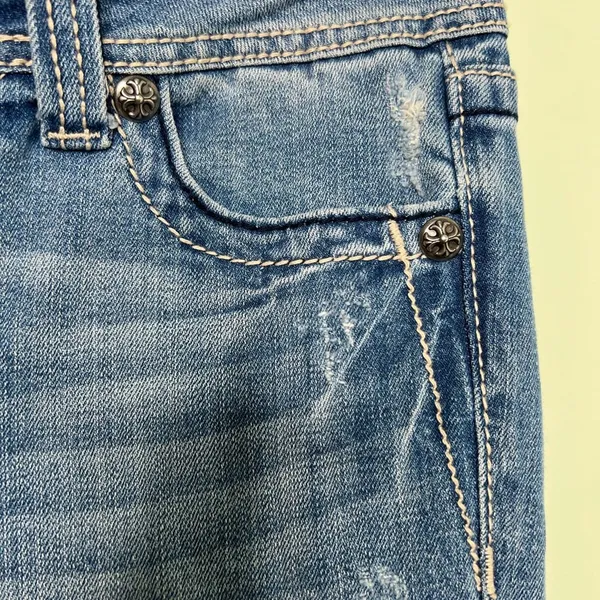 Miss Me Womens Bootcut Low Rise Distressed Jeans 29 Fleur De Lis Jean Y2K - Image 13