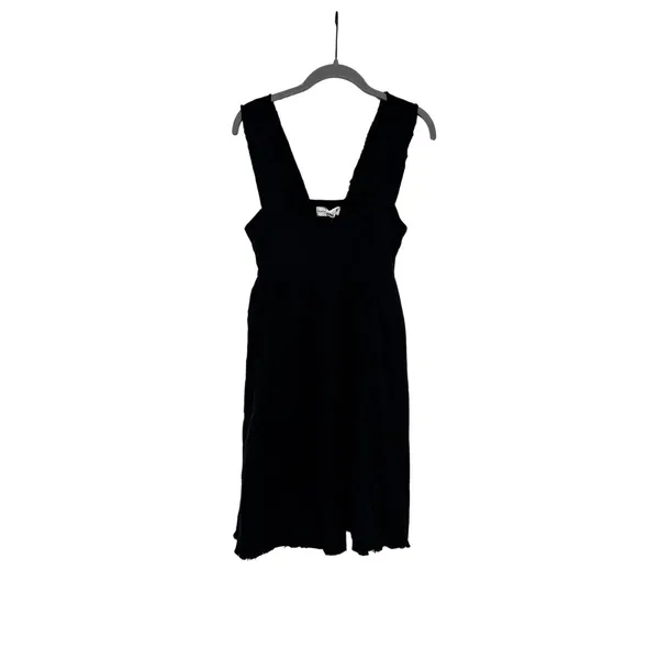 Natural Life Women's Black Cotton Gauze Midi Dress Boho XS NWT - Image 2