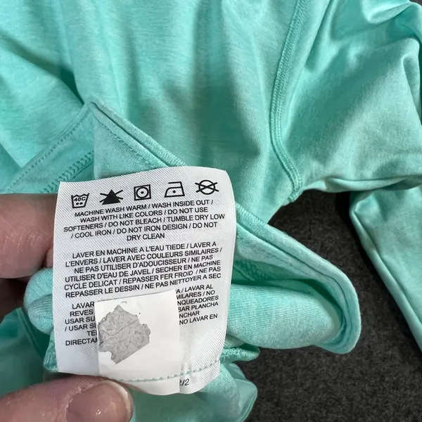 Nike‎ Running Dri-FIT Mint Green Heathered Cowl Neck Hoodie Thumbholes Womens M - Image 6