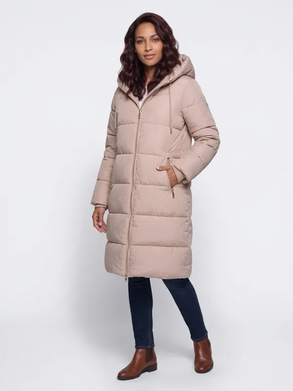 Michael Kors Hooded Long Women's Puffer Coat Size Small - Image 2