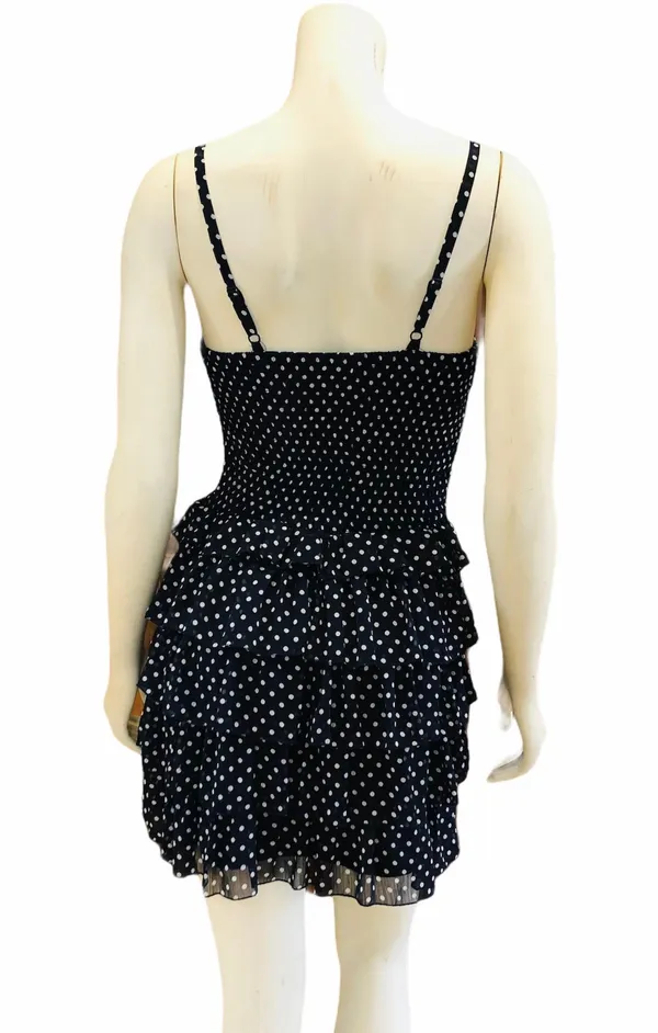 Blue & White Polka Dot Dress Size M - Image 7