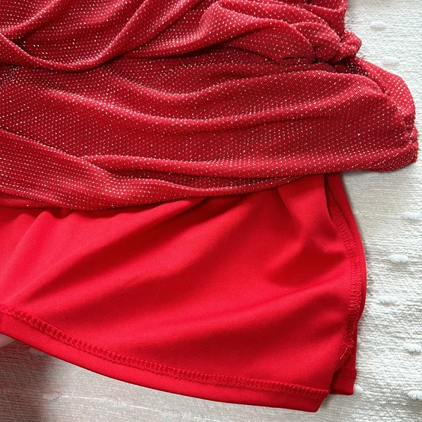 Gabrielle Union New York&Company x FASHION TO‎ FIGURE Red One Shoulder Dress L - Image 10