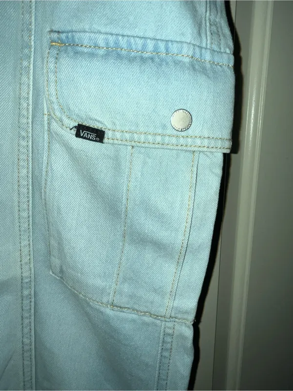 Vans Sidewalk Maxi Cargo Skirt Light Blue- Women - Image 4