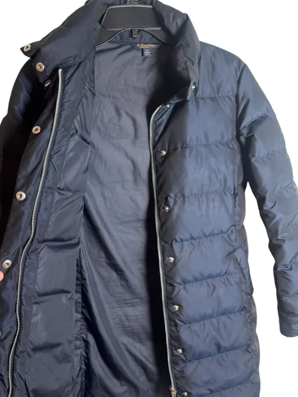 Brooks Brothers Navy Quilted Long Down Puffer Coat 2 - Image 5