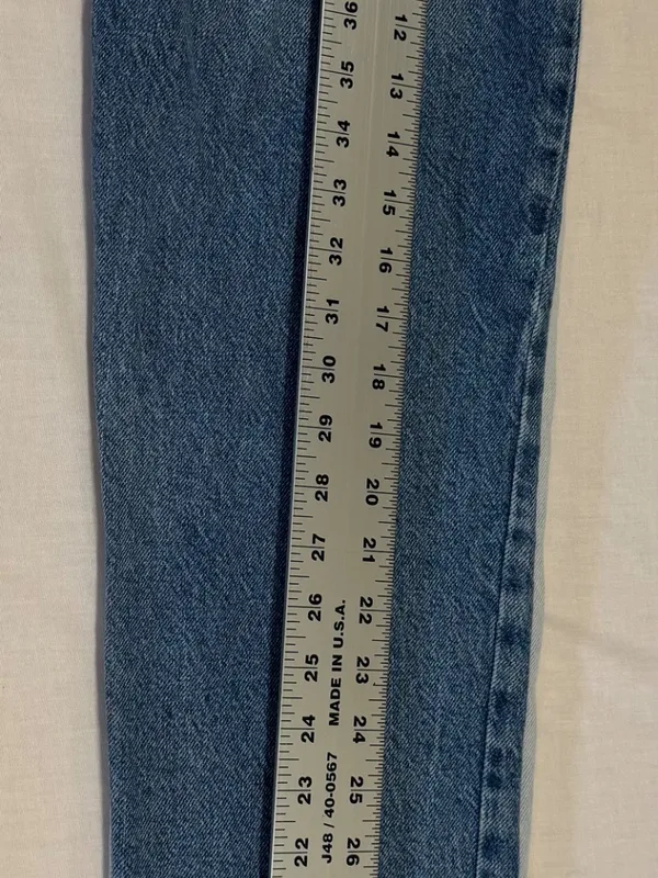 PACSUN High Rise Straight leg Buttonfly Two Tone Denim Jeans Women’s Sz 22 - Image 2
