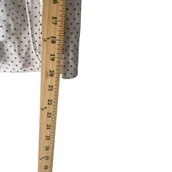 Ragdoll Y2k Size‎ Medium White Polka Dot Wrap Short Sleeve Babydoll Top - Image 6
