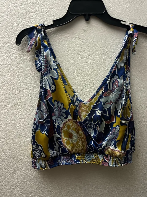 Intimately Free People Blue Weekend Smocked Crop Tank Top M - Image 10