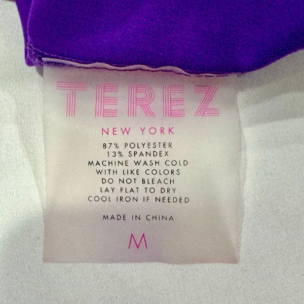 Terez New York Purple Burgundy Colorblock Leggings Crop Top Set M - Image 5