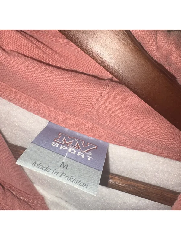 MV Sport Applefest Color-Block Hoodie - Heather Gray/Pink - Size Medium - Image 3