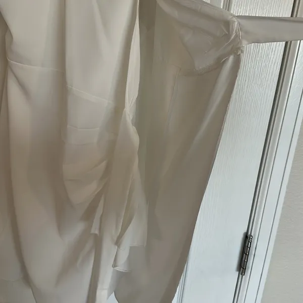 White Wrap Mini Dress - Image 6